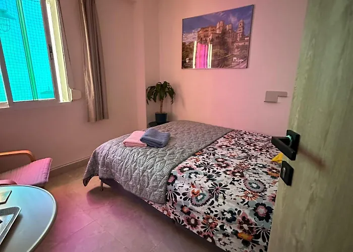 Pansiyon Peaceful Little Bedroom - Shared With 3 Cats Málaga